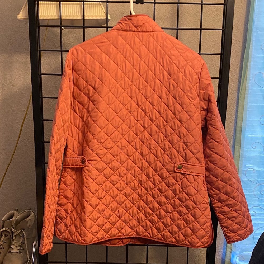 Lands' End Quilted Puffer Jacket in Orange - Picture 11 of 13
